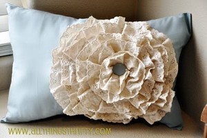 ruffle pillow