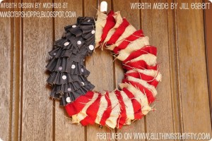 red white and blue wreath