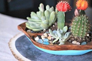 Paint Dipped Succulent Planter -- Like a Saturday for All Things Thrifty