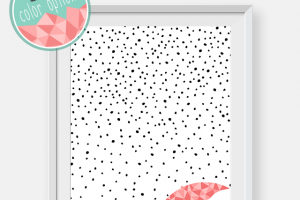 Free Printable: Black and White Rain and Snow Wall Art | All things Thrifty contributor Trisha D from Black and White Obsession
