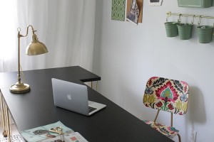 LOVE THIS! DIY fabric covered cork tiles. So easy and stylish! By Designer Trapped in a Lawyer's Body for All Things Thrifty.