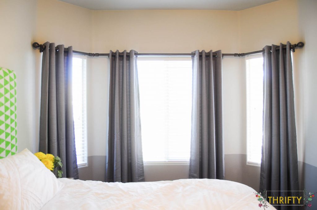 Gray And White Striped Curtains 