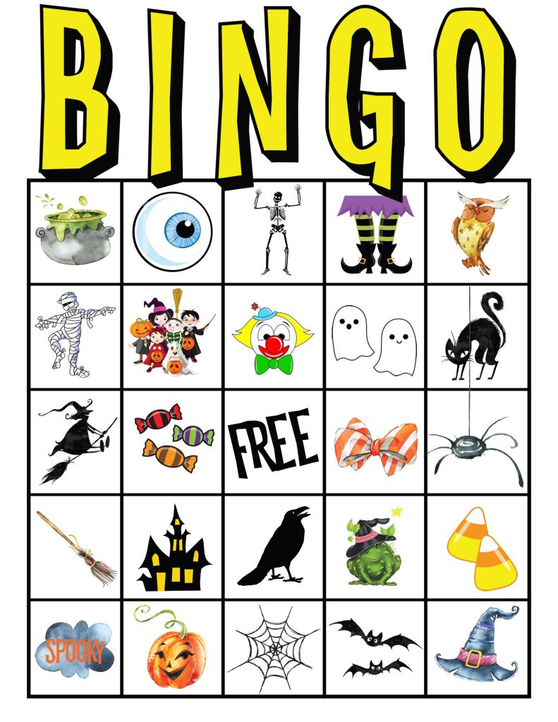 Halloween Picture Bingo Cards Free Printables