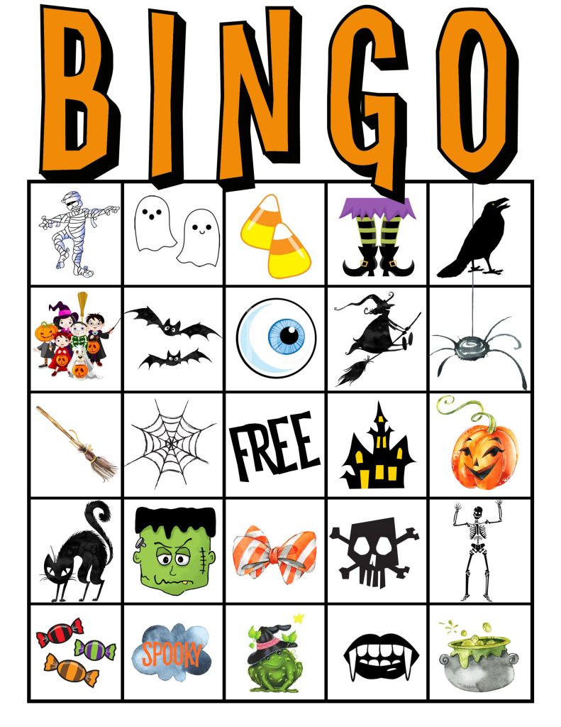 Free Printable Halloween Bingo Template Printable Templates