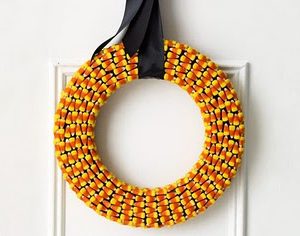 Candy Corn Halloween Wreath thumbnail