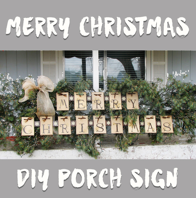 DIY CHRISTMAS PORCH SIGN