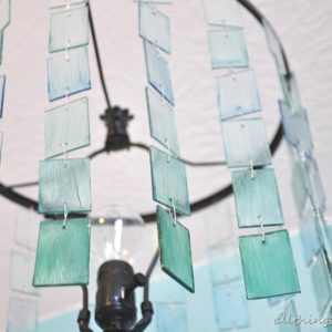 DIY Ombre Lamp out of Christmas Ornaments and Plexi-glass. thumbnail