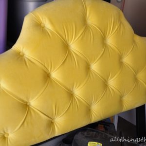 Yellow Tufted Headboard ?LOVE? thumbnail