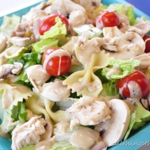 Best Chicken Caesar Salad {Perfect for a baby shower} thumbnail