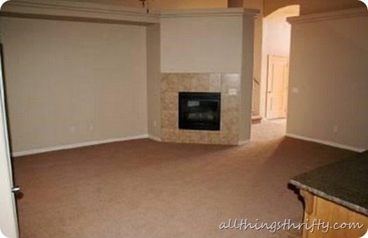 living room upon move in