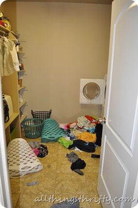 laundry room mess
