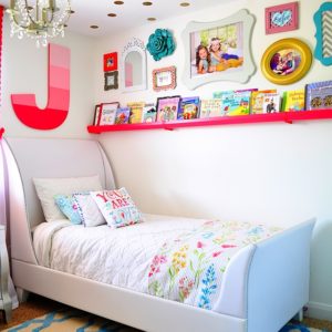 Coral, Gold, and Aqua Girl’s Bedroom! thumbnail