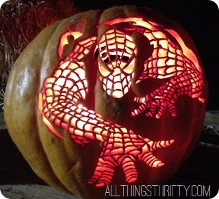 spider man pumpkin