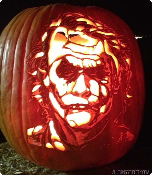 joker pumpkin pattern