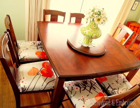 Clear plastic over dining chairs for child-proofing! {Sawdust and Embryos}