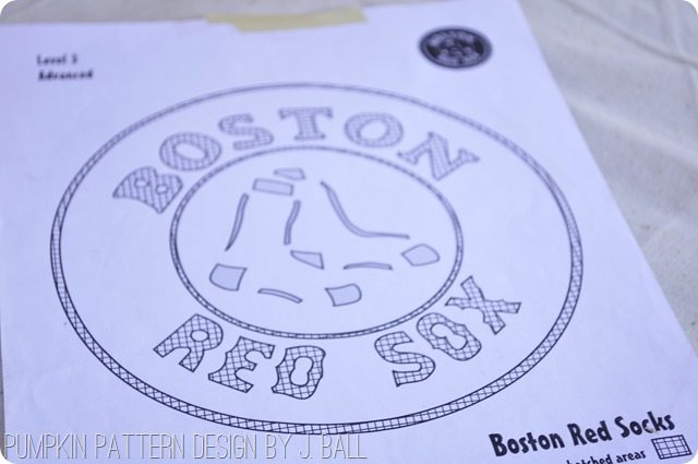 Boston Red Sox Pumpkin Pattern