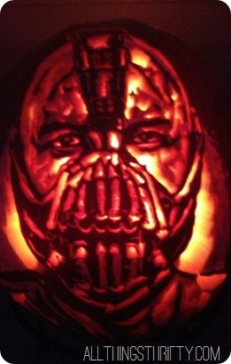 bane pumpkin pattern