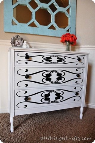 Painted decorative dresser