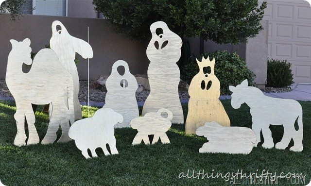 yard nativity set