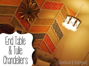 End Table Tulle Chandeliers {Sawdust and Embryos}