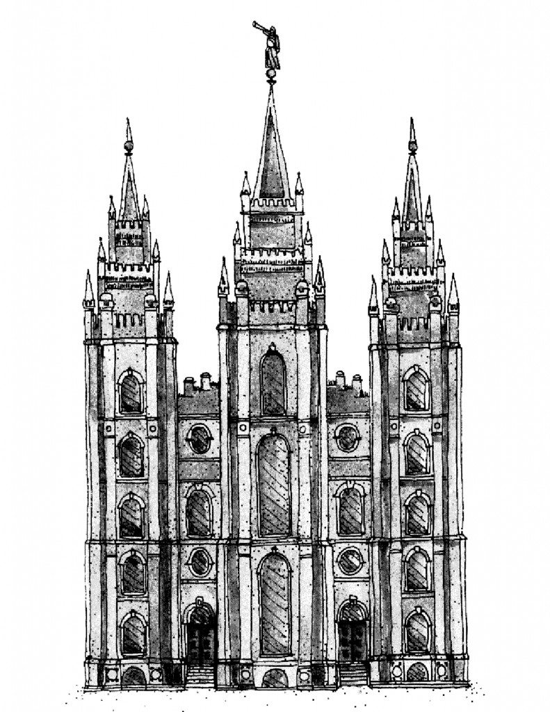 salt lake temple sketch