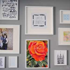 New Gallery wall is complete! {After I convinced my hubby it was necessary} thumbnail
