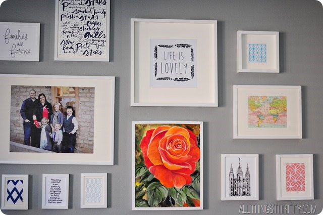 New Gallery wall is complete! {After I convinced my hubby it was necessary}