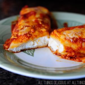 Red Sauce Chicken Enchiladas [All Things Delicious Recipe] thumbnail