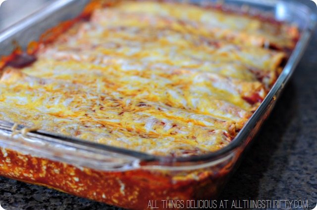 Red Sauce Chicken Enchilada Recipe