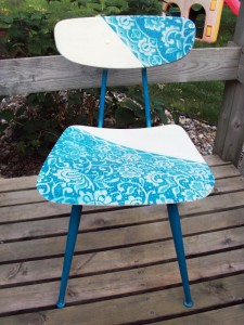 Lace painted school chair