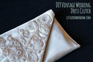 Vintage Wedding Dress Clutch