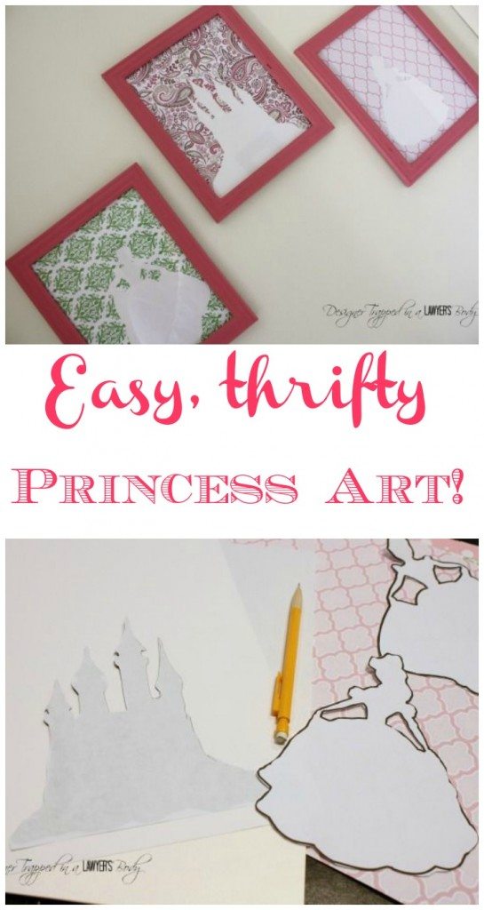 SO CUTE!  Thrifty silhouette art that is so easy!  Full tutorial by Designer Trapped in a Lawyer's Body for All Things Thrifty!