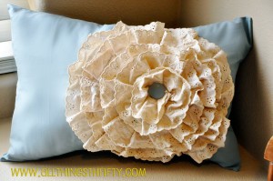 lace ruffle pillow