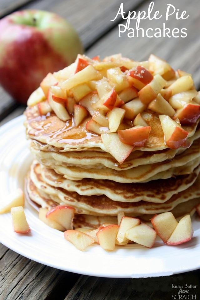 Apple Pie Pancakes from TastesBetterFromScratch.com on All Things Thrifty