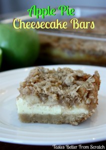 Apple Pie Cheesecake Bars from TastesBetterFromScratch.com