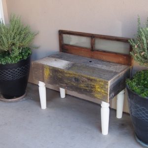 DIY Rustic Wood and Window Bench thumbnail