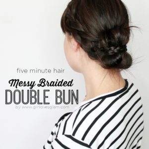 Five Minute Hair: Messy Braided Double Bun thumbnail