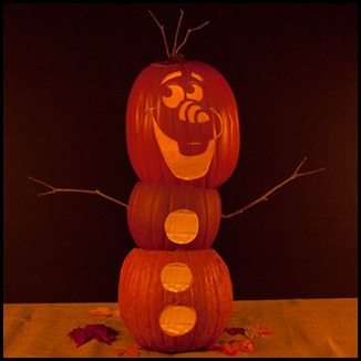 frozen-olaf-pumpkin-craft-template