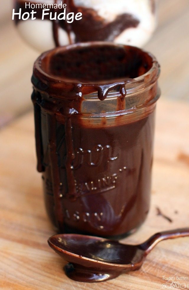Hot Fudge Sauce recipe from TastesBetterFromScratch.com on All Things Thrifty