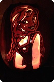 Anna Frozen pumpkin pattern 