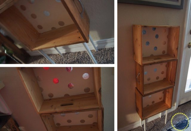 Old_drawer_bookshelf_with_foil_polka_dots_0413