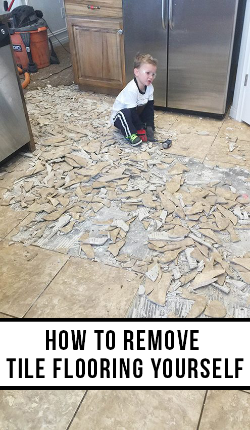 How to Remove Tile Flooring Yourself {with Tips and Tricks} | All Things  Thrifty