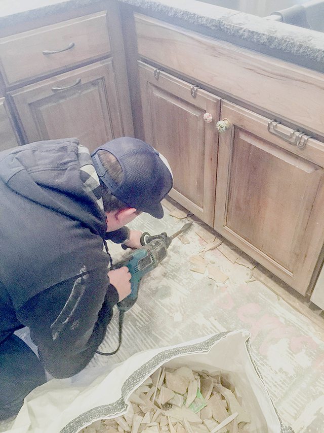How To Remove Tile Flooring Yourself, How To Replace Tile Around Kitchen Cabinets