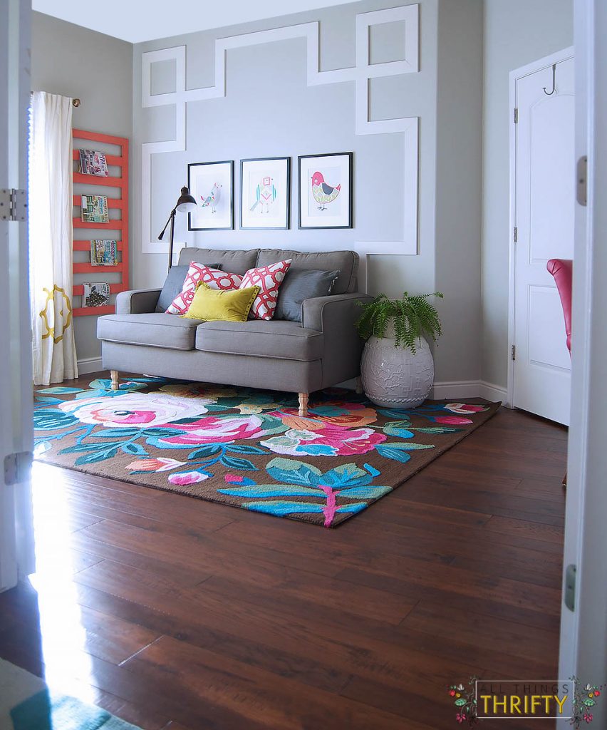 Bright, Floral, and Colorful Rug!