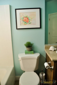 Bathroom Makeover from Yucky Tan to Bright and Airy