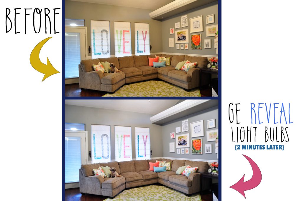 GE Reveal Light Bulb makeover 3