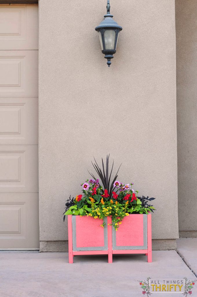 outdoor diy coral planter box