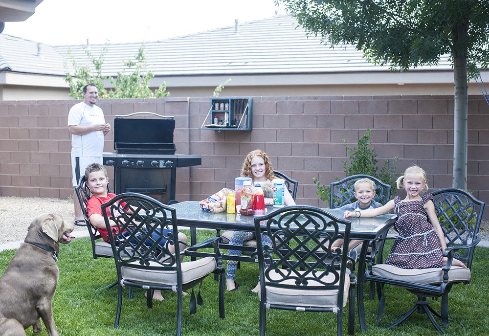 Backyard BBQ outdoor serving station for web