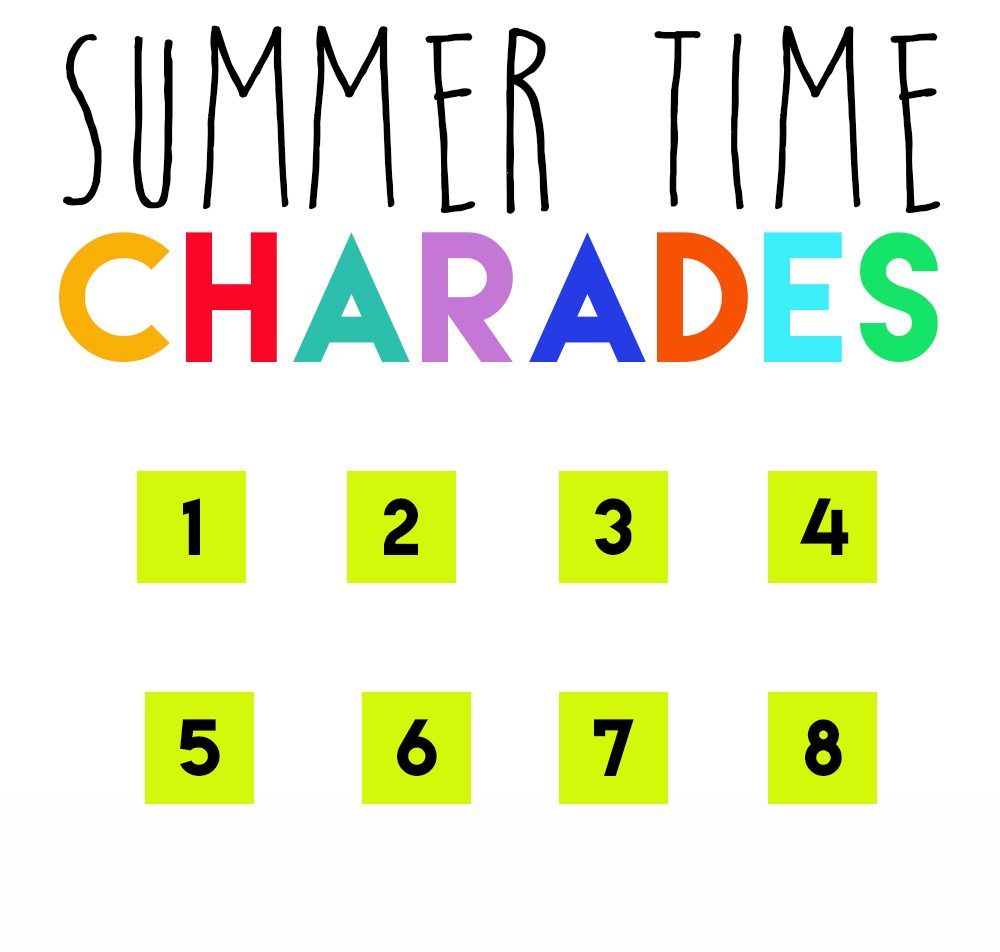 summer time charades lds chorister idea