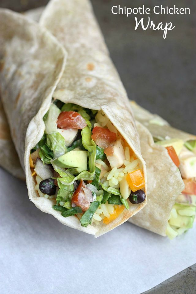 Chipotle Chicken Wrap from TastesBetterFromScratch.com